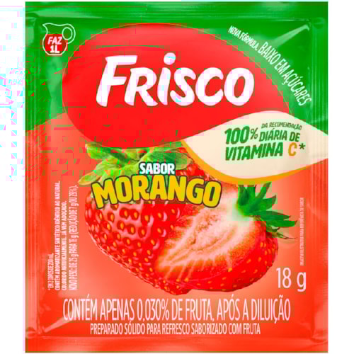 Suco em Pó Frisco Morango 18g
