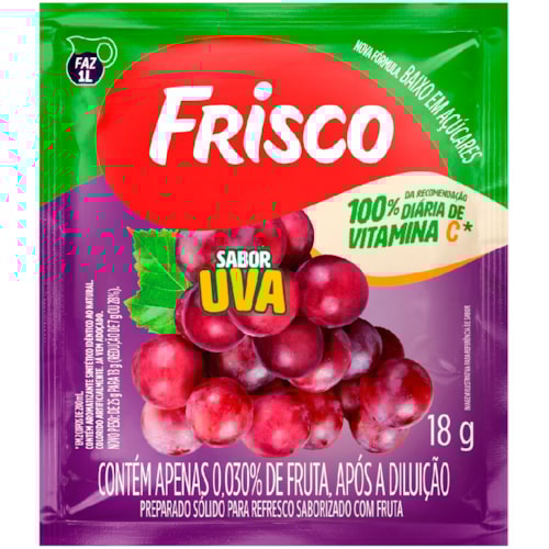 Suco em Pó Frisco Uva 18g