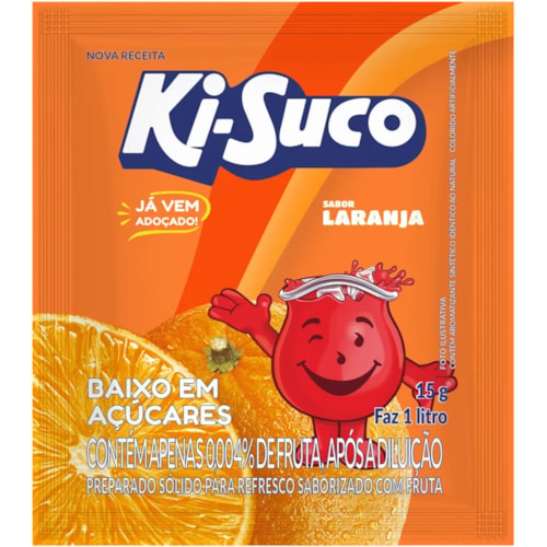 Suco em Pó Ki-Suco Sabor Laranja 15g