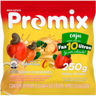 Suco em Pó Promix Sabor Caju 10L 250g
