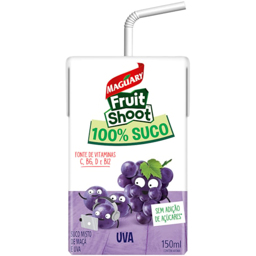 Suco Maguary Fruit Shoot 100% Suco Sabor Uva 150ml