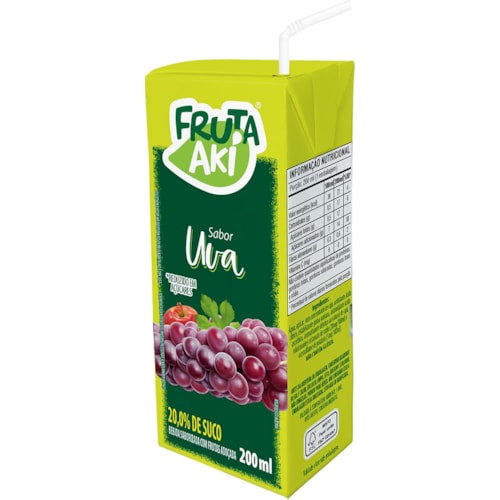 Suco Néctar Fruta Aki Uva 200ml