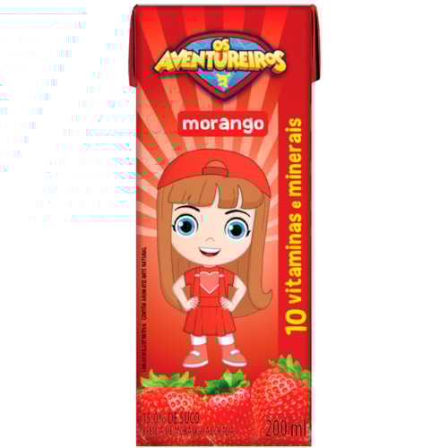 Suco Os Aventureiros Morango 200ml