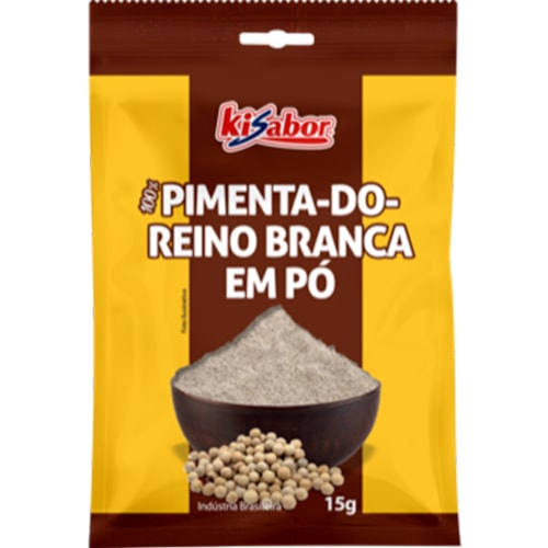 Tempero Kisabor Pimenta do Reino Branca em Pó 15g