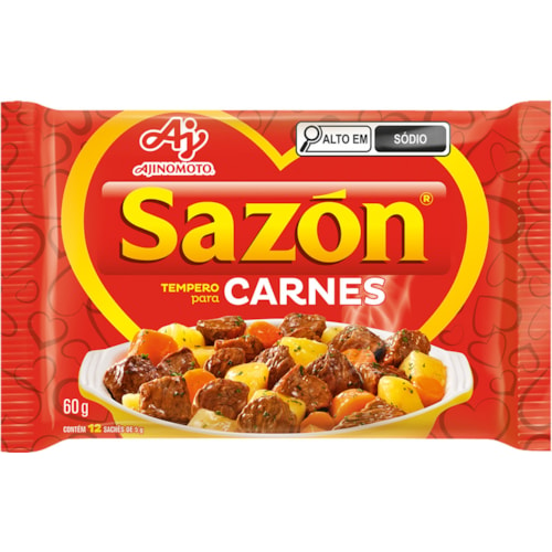 Tempero Sazon Vermelho para Carnes 60g