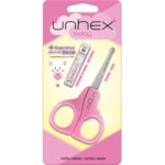 Tesoura Cortador Unhas Unhex Baby Rosa