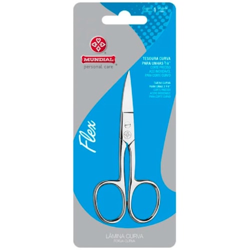 Tesoura de Unha Mundial Flex Curva 9cm