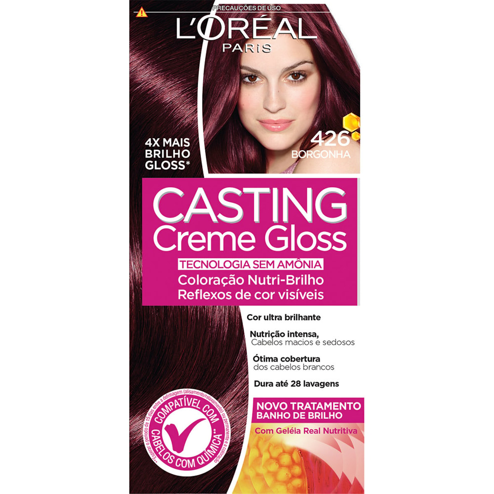 Tinta de Cabelos Casting Creme Gloss Borgonha 426 - Destro