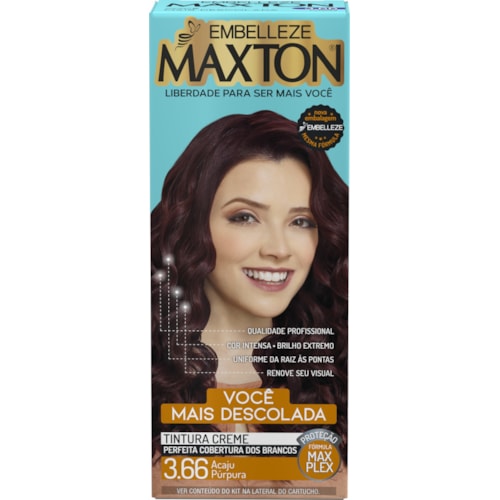 Tinta de Cabelos Maxton Acaju Purpura 3.66