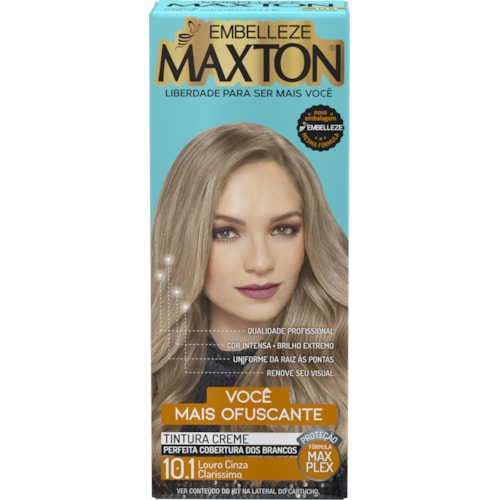 Tinta de Cabelos Maxton Louro Cinza Claríssimo 10.1
