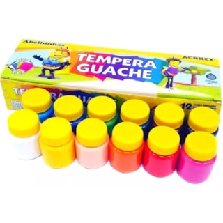 Tinta Guache Acrilex 12 Cores 15ml