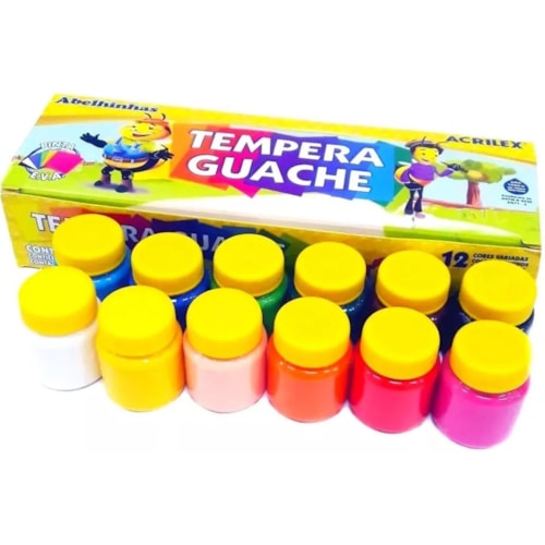 Tinta Guache Acrilex 12 Cores 15ml