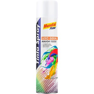 Tinta Spray Mundial Prime Branco Fosco 400ml