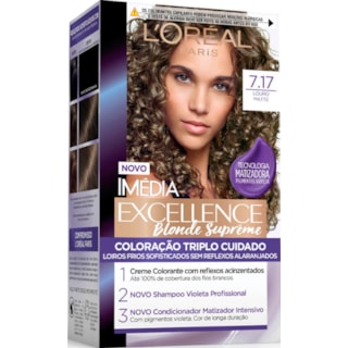 Tintura Imedia Excellence Blonde Supreme Louro Matte 7.17