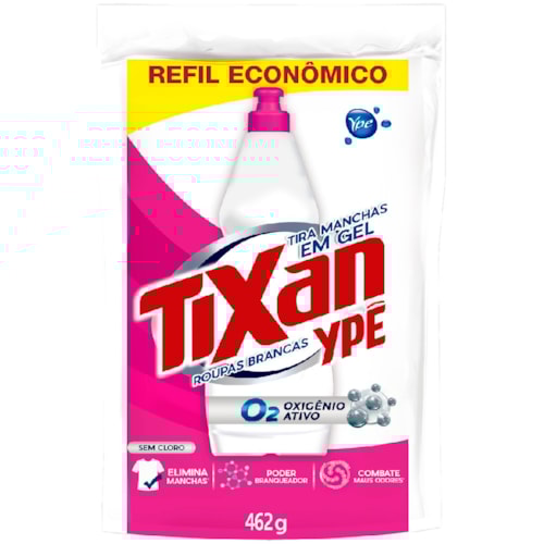 Tira Manchas Gel Tixan Ypê Roupas Brancas Refil 462g