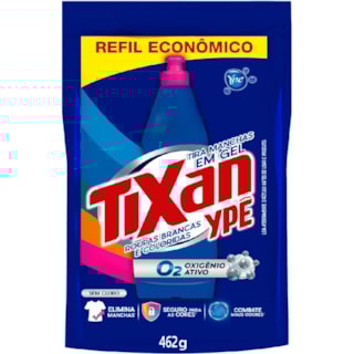 Tira Manchas Gel Tixan Ypê Roupas Coloridas Refil 462g