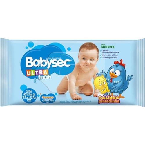 Toalhas Umedecidas Babysec Ultrafresh 46 Unidades