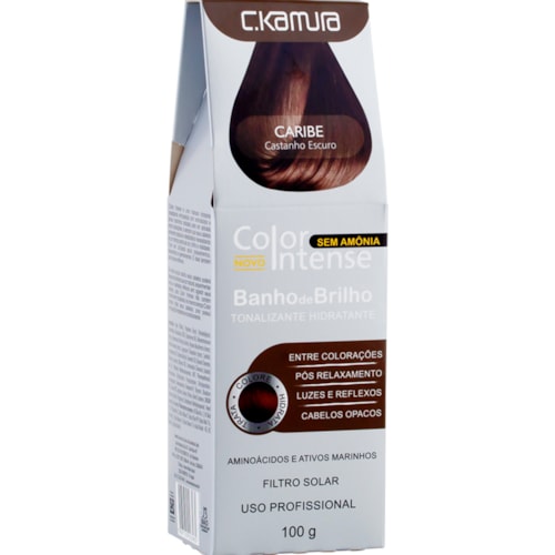 Tonalizante Capilar C.Kamura Color Intense Caribe Castanho Escuro 100g