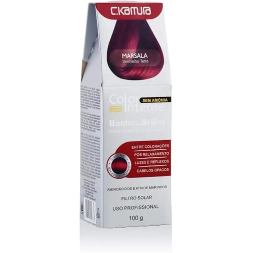 Tonalizante Capilar C.Kamura Color Intense Marsala Vermelho Terra 100g