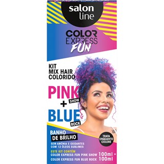Tonalizante Salon Line Pink Show 100ml + Blue Rock 100ml