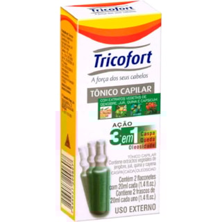 Tônico Capilar Tricofort 3 em 1 20ml 2 Unidades