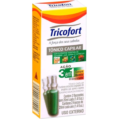 Tônico Capilar Tricofort 3 em 1 20ml 2 Unidades