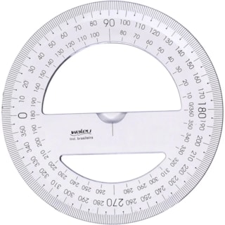 Transferidor Plástico Waleu 360°