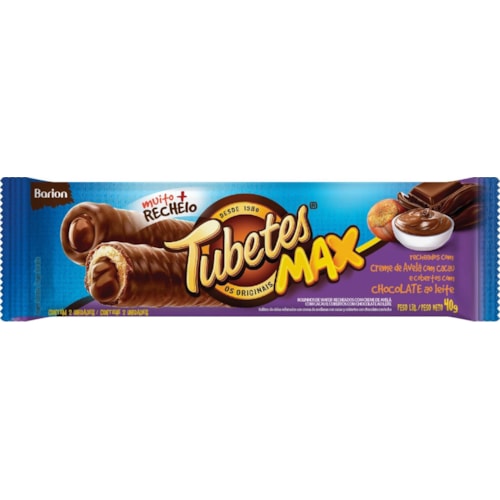 Tubetes Barion Wafer Max Avelã 40g