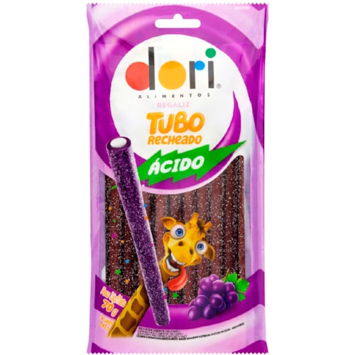 Tubo Recheado Dori Uva Ácida 70g
