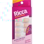Unhas Postiças Ricca Francesinha Rosa 1338