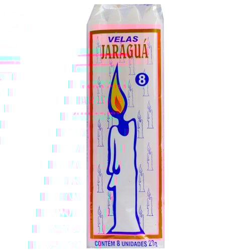 Vela Jaraguá Palito Nº8 23g 8 Unidades