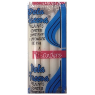 Vela Sandero Facera Branca N5 19g 8 unidades