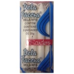 Vela Sandero Facera Branca N7 235g 8 unidades