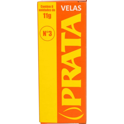 Velas Prata N3 11g 8 unidades