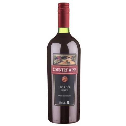 Vinho Bordô Suave Country Wine 1l