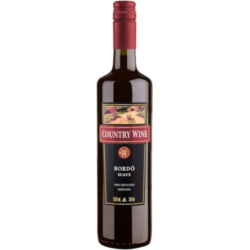 Vinho Bordô Suave Country Wine 750ml