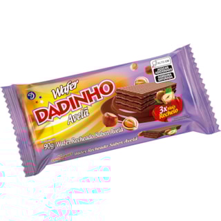 Wafer Dadinho Recheio Sabor Avelã 90g
