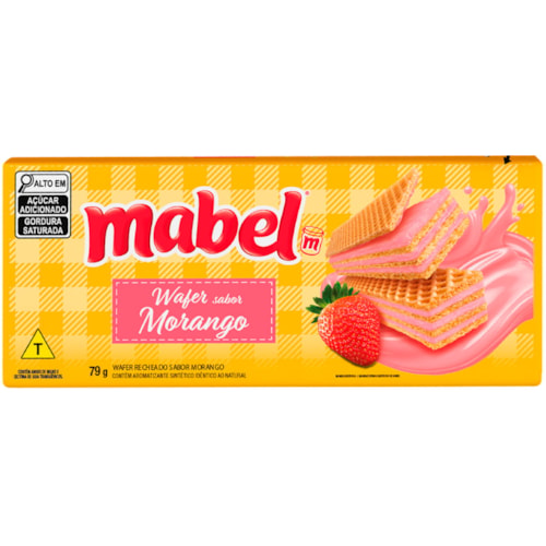 Wafer Mabel Sabor Morango 79g