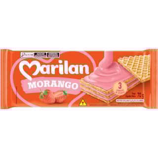 Wafer Marilan Sabor Morango 70g