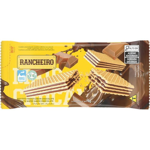 Wafer Rancheiro Sabor Chocolate 78g