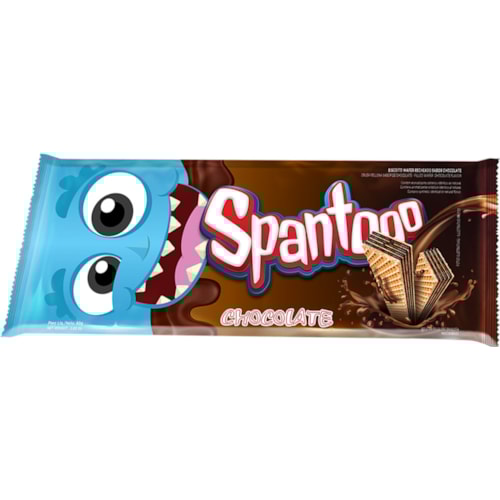 Wafer Spantooo Sabor Chocolate 80g