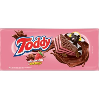 Wafer Toddy Chocolate com Recheio de Morango 94g