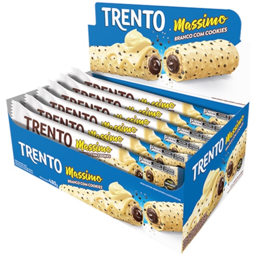 Wafer Trento Massimo Branco com Cookies 25g