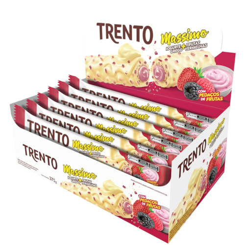 Wafer Trento Massimo Iogurte Grego e Frutas Vermelhas 25g