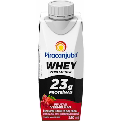 Whey Piracanjuba Zero Lactose Frutas Vermelhas 250ml